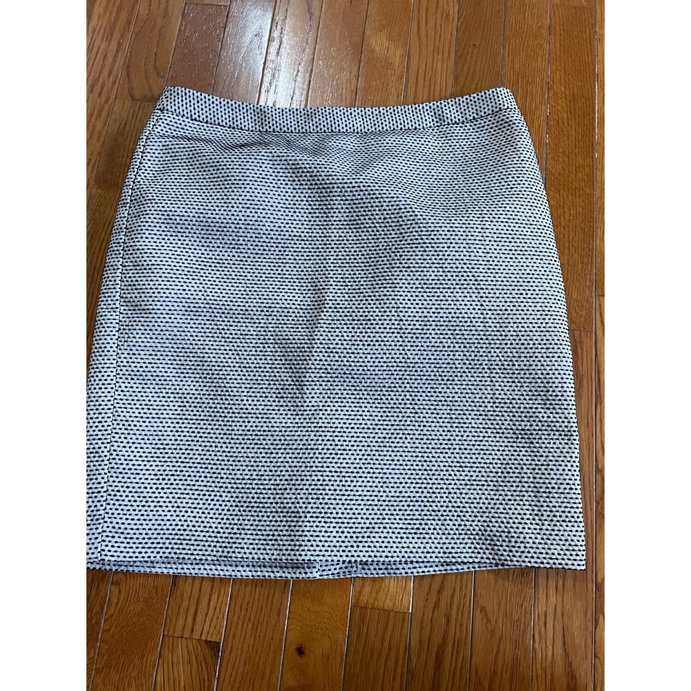 Ann Taylor LOFT Skirt Womens Size 8 Pencil Straight Polkadots Lined Casual‎